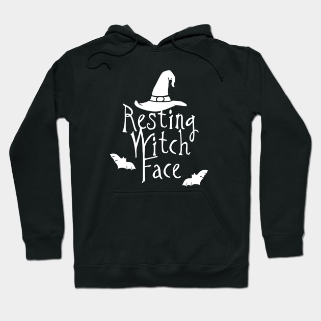 Resting Witch Face - White Text Hoodie by Geeks With Sundries